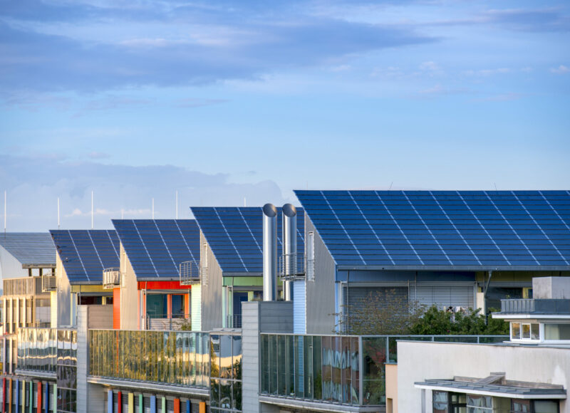 Panneaux photovoltaïques dans le village Vauban à Fribourg